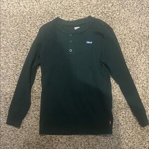 Levi's Kids boys size S 8-10yrs Dark Green Long Sleeve Tee like new